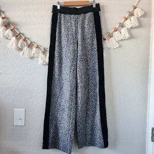 The Kooples Sport Sweet Fleece & Velvet Gray Wide Leg Pull On Pants Lounge NWT 2